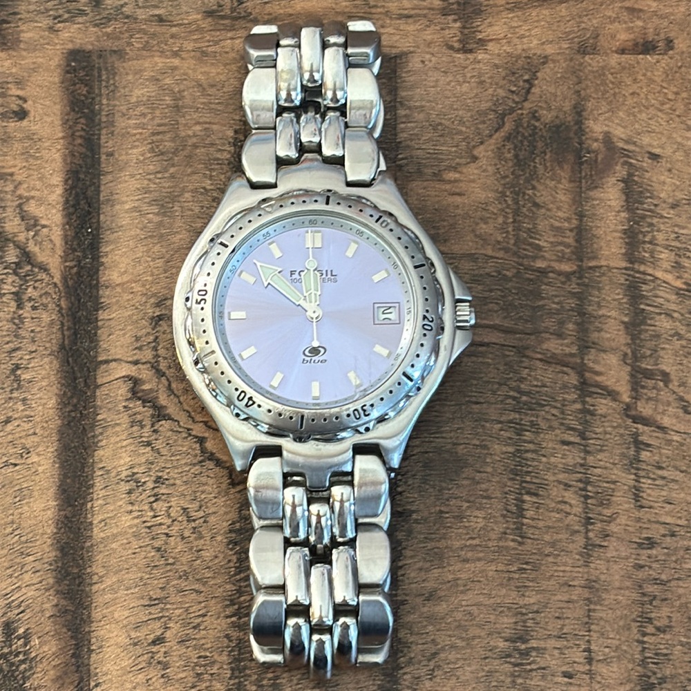 Vintage Fossil Blue watch